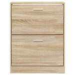 vidaXL Armoire à chaussures Chêne 59x17x81 cm Bois d'ingénierie