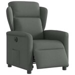 vidaXL Fauteuil inclinable électrique Gris foncé Tissu