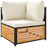 vidaXL Salon de jardin avec coussins 5 Pièces Bois d'acacia solide