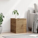 Boîte de rangement vidaXL en chêne fait main 40x42x46 cm en bois d'ingénierie