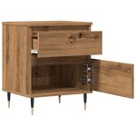 vidaXL Table de chevet chêne artisanal 40x35x50 cm bois d’ingénierie
