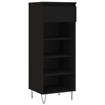 vidaXL Armoire à chaussures Noir 40x36x105 cm Bois d'ingénierie