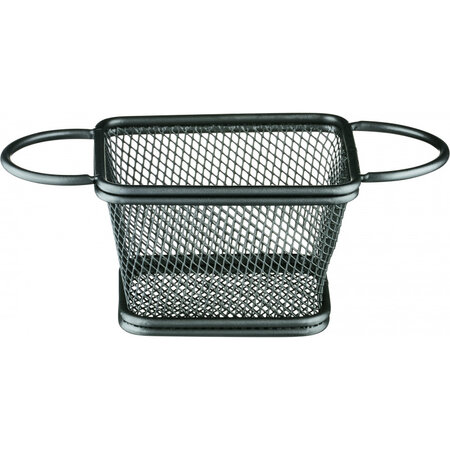 Panier en acier noir avec anses pour finger food 100 x 80 mm - stalgast -  - acier