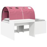 vidaXL Lit avec Tunnel 4 Pièces Chêne Artisanal et Rose Bois d'ingénierie