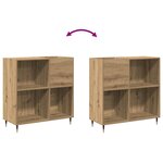 vidaXL Meuble à vinyles Bois ancien 85 x 38 x 89 cm Bois d'ingénierie
