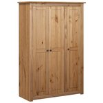vidaXL Garde-robe à 3 portes 118x50x171 5 cm Pin Assortiment Panama
