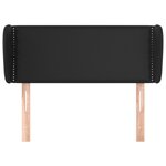 vidaXL Tête de lit avec oreilles Noir 93x23x78/88 cm Similicuir
