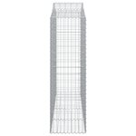 vidaXL Paniers à gabions arqués 30 Pièces 200x50x160/180 cm Fer galvanisé