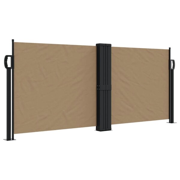 vidaXL Auvent latéral rétractable taupe 100x600 cm