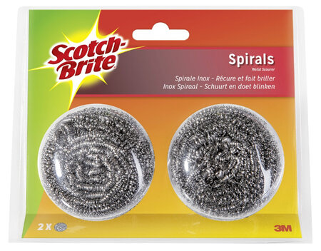 Scotch-Brite Spirals Spécial Inox Par 2 (lot de 3 soit 6 spirales)