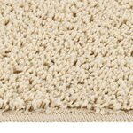 vidaXL Tapis shaggy antidérapant Crème 120x170 cm