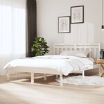 vidaXL Cadre de lit sans matelas blanc bois massif 140x200 cm