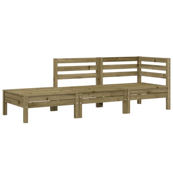vidaXL Canapé de jardin 3 places bois de pin imprégné