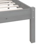 vidaXL Cadre de lit sans matelas gris bois de pin massif