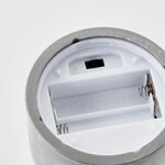 3 Lampes à poser LED bougie 2500K - Plastique et verre - Gris et blanc mat