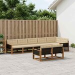 vidaXL Ensemble de canapés d'extérieur 8 Pièces Naturel et Beige