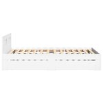 vidaXL Cadre de lit avec tête de lit sans matelas blanc 75x190 cm