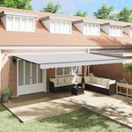 vidaXL Auvent avec Anthracite 6 x 3 m Métal