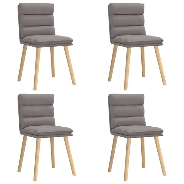 vidaXL Chaises à manger lot de 4 taupe tissu