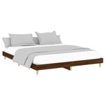vidaXL Cadre de lit sans matelas chêne marron 140x200 cm