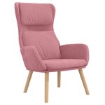 vidaXL Chaise de relaxation avec tabouret Rose Velours