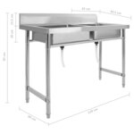 vidaXL Évier de cuisine à lavabo double Acier inoxydable