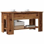 vidaXL Table basse vieux bois 101x49x52 cm bois d'ingénierie