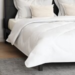 vidaXL Couette avec oreiller 3 Pièces Blanc 240 x 220 cm Microfibre