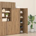 vidaXL Buffet haut en chêne artisanal 40x42 5x185 cm en bois d'ingénierie