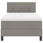vidaXL Lit à ressorts avec matelas Taupe 80 x 200 cm tissu