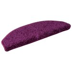 vidaXL Tapis d'escalier 30 pièces 65 x 21 x 4 cm Violet Demi-rond Grand