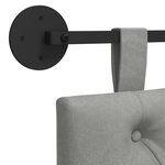 vidaXL Tête de lit suspendue Avec lumière LED Gris clair Velours