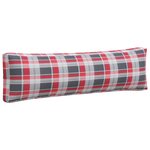 vidaXL Coussins de palette 2 Pièces carreaux rouges tissu
