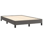 vidaXL Sommier à lattes de lit avec matelas gris 120x190 cm similicuir