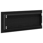 vidaXL Miroir salle de bain Chêne noir Verre  MDF Grand Miroir