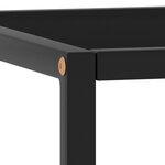 vidaXL Table basse Noir avec verre noir 40x40x50 cm