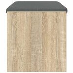 vidaXL Banc d'entrée avec coussin Chêne Sonoma 83 x 38 x 40 cm