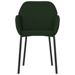vidaXL Chaises à manger lot de 2 Vert foncé Velours