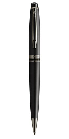 Waterman expert stylo bille  noir métallisé  recharge bleue pointe moyenne  coffret cadeau