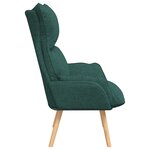 Fauteuil relaxant vidaXL en tissu vert foncé