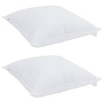 vidaXL Duvet avec coussins Argyle 3 Pièces Blanc 240 x 260 cm Microfibre