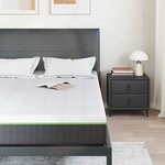 vidaXL Matelas Blanc et Gris 140 x 190 cm Ressort ensaché