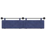 vidaXL Tête de lit suspendue Bleu police Velours