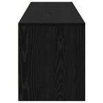 vidaXL Meuble TV Chêne noir 165 x 34 x 40 cm Bois d'ingénierie