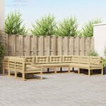 vidaXL Ensemble de canapés d'extérieur 9 Pièces Blanc et Beige