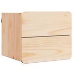 vidaXL Table de chevet Marron 39 x 34 x 33 cm Bois massif en pin