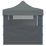 vidaXL Tente de réception pliable avec parois 3x6 m anthracite