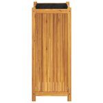 vidaXL Jardinière avec doublure 42x42x100 cm bois massif d'acacia