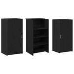 vidaXL Bureau de réception chêne noir 155x50x103 5cm bois d'ingénierie