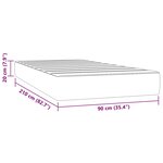 vidaXL Matelas de lit à ressorts ensachés fermeté moyenne rose 90x210x20 cm velours
